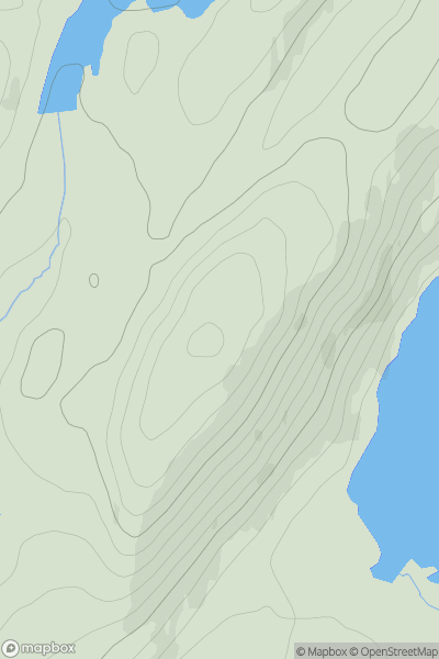 Thumbnail image for Barmore Hill [Loch Fyne to Bute and the Firth of Clyde] showing contour plot for surrounding peak